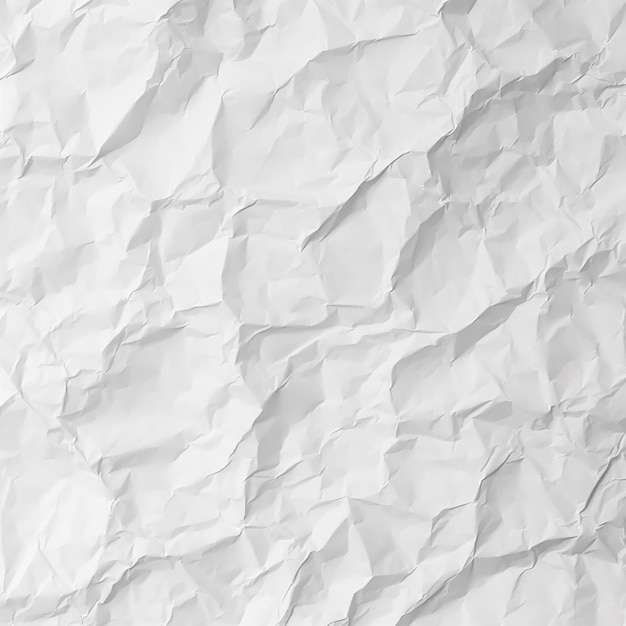 Photo d'une texture de papier froissé et froissé vieux blanc brillant sans soudure