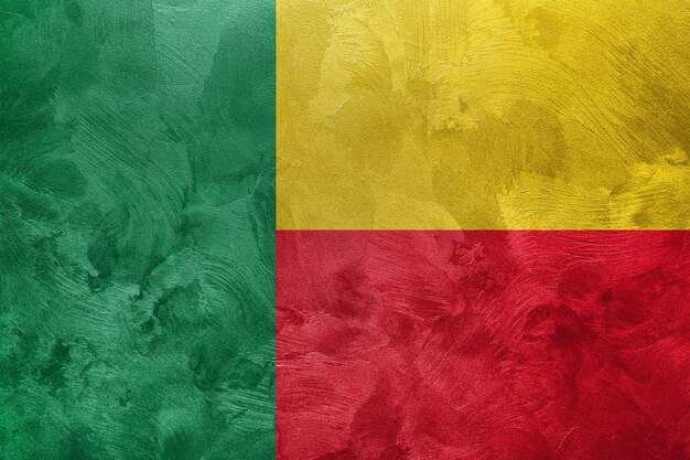 Photo texturée du drapeau du Bénin