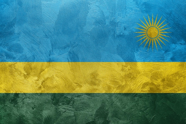 Photo texturée du drapeau du Rwanda