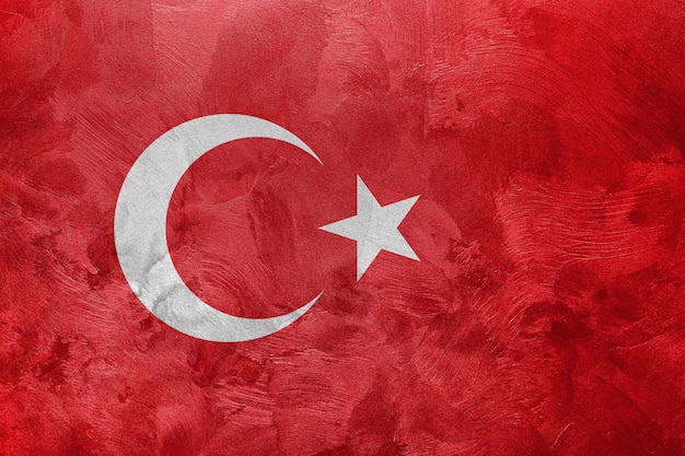 Photo texturée du drapeau de la Turquie