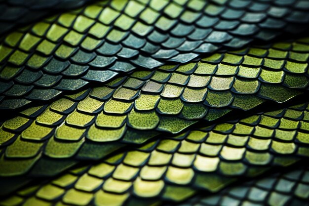 Photo des textures et des motifs des écailles de reptiles IA générative