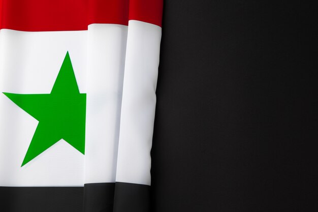 Photo, de, tissu, drapeau syrie, grand plan