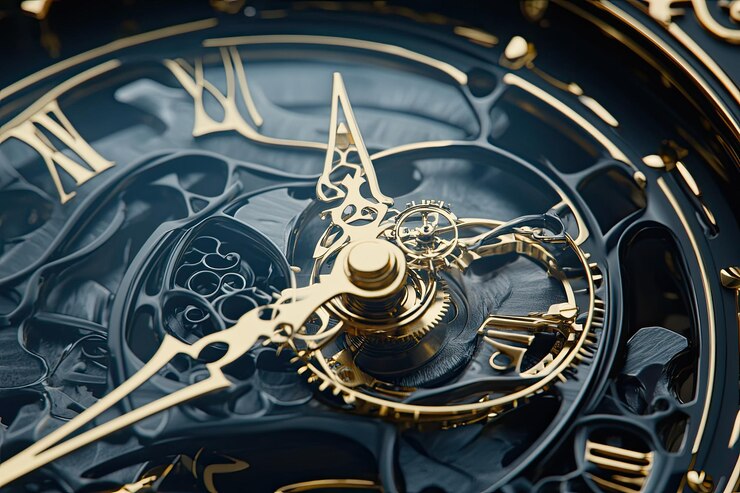Photo photo ultra hd de l'horloge fond vintage spirale à haut détail 8k