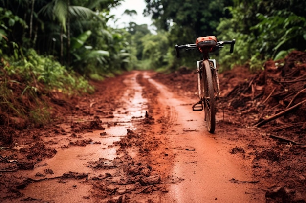 Photo de vélo sur la route de la boue et de la gloire