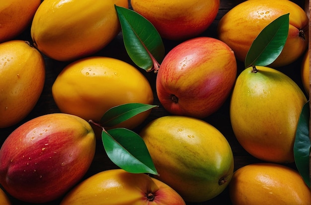 Une photo vibrante du jus de mangue tranchée