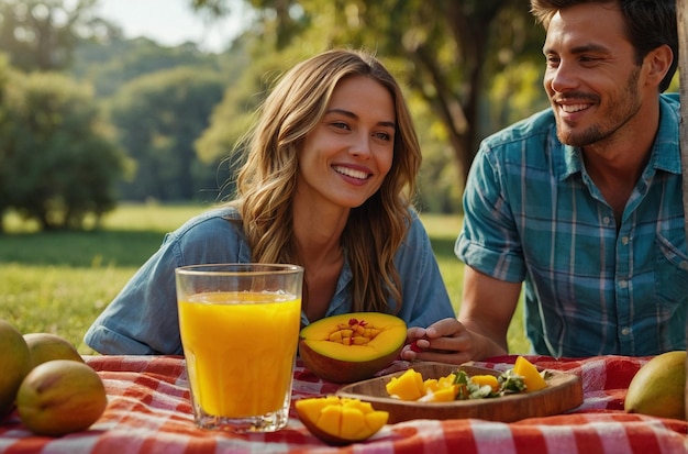 Une photo vibrante de Friends Picnic avec Mango