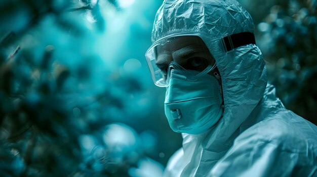 Photo photo d'un virologue ou d'un scientifique de laboratoire médical faisant des expériences avec des cellules virales