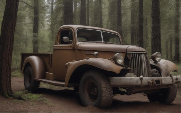 Photo de voiture rétro dans l'ancien style