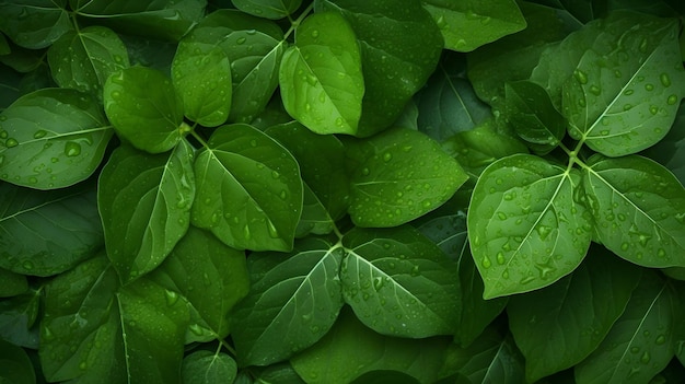 Photo vue de dessus de la canopée feuillue capturant les motifs complexes des feuilles vertes