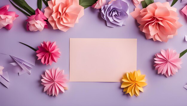 photo vue de dessus du mois et des fleurs pour la journée des femmes