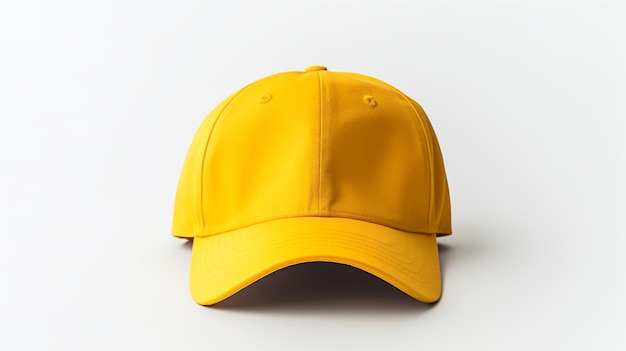 Photo de Yellow Dad Cap isolée sur un fond blanc