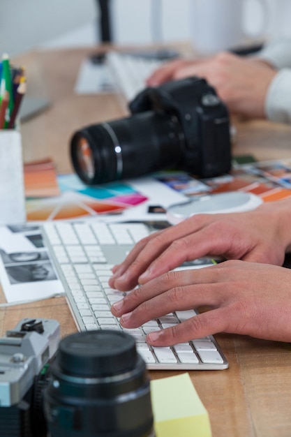 Photographe à l'aide du clavier