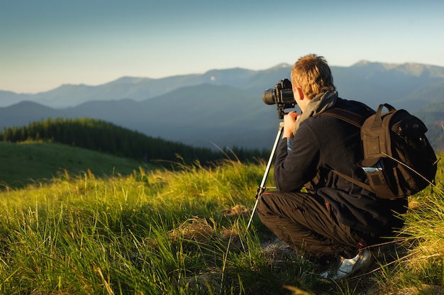 Le photographe avec appareil photo