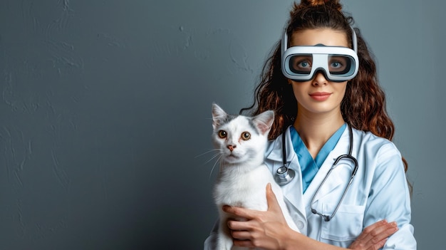 Photographe capture des moments préservant des souvenirs et des émotions avec habileté et art avec des lunettes de soleil de réalité virtuelle arrière-plan solide