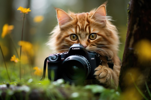 Photo le photographe de chats.