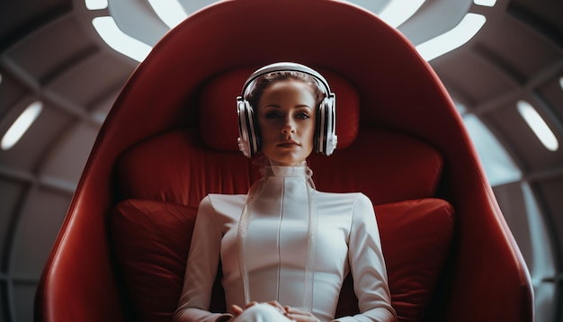 Photographe de mariage dans l'espace mariage futuriste