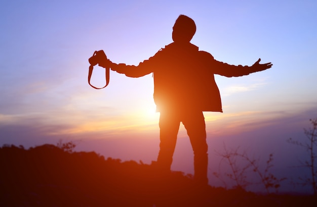 Photographe silhouette de la liberté