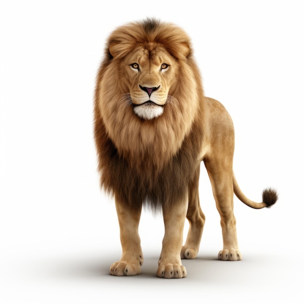 Photographie 3D réaliste du lion pour les gifs animés et les graphiques Xbox 360