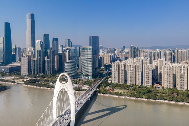 Photographie aérienne Chine Guangzhou ville moderne architecture paysage skyline