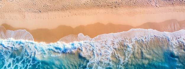 Photographie aérienne par drone Vagues de l'océan Fond de plage Naturel Vacances d'été Vacances Haut