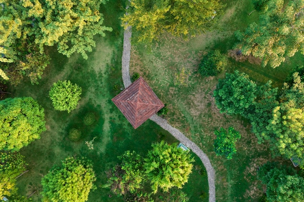 Photographie aérienne des vues du parc en plein air