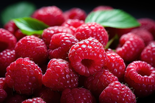 Photographie Alimentaire De Fond De Fruits De Framboise Rouge