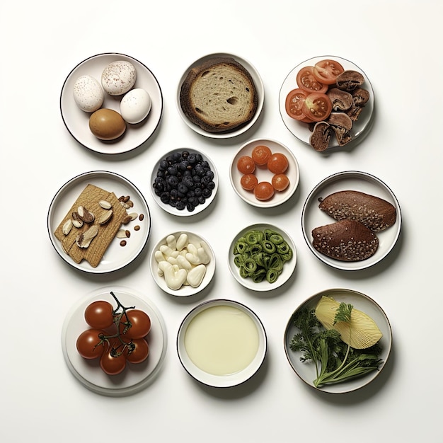 Photographie alimentaire de haute qualité sur un fond blanc isolé éclairé professionnellement dans un studio