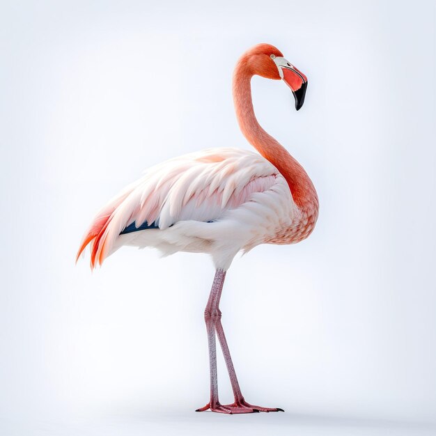 Photo une photographie d'un animal debout devant un arrière-plan uni de couleur blanche