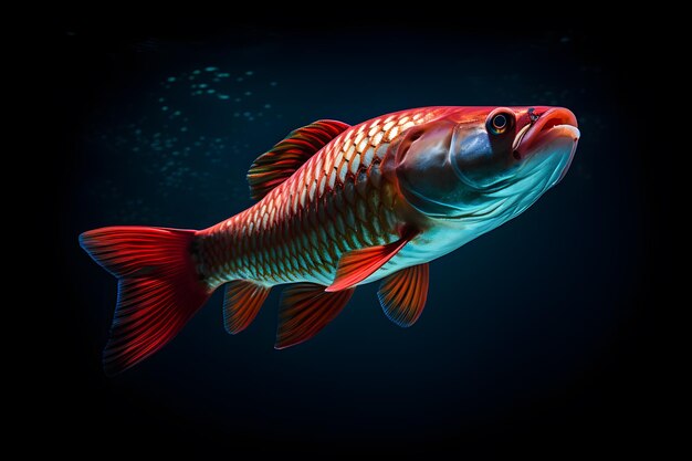 Photo une photographie animalière de portrait arowana