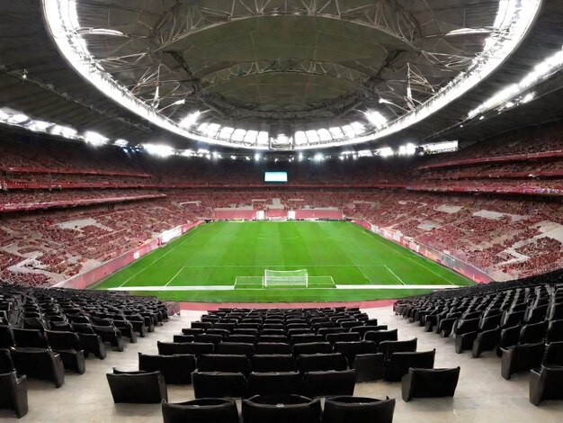 Photographie de l'arène de football sportif