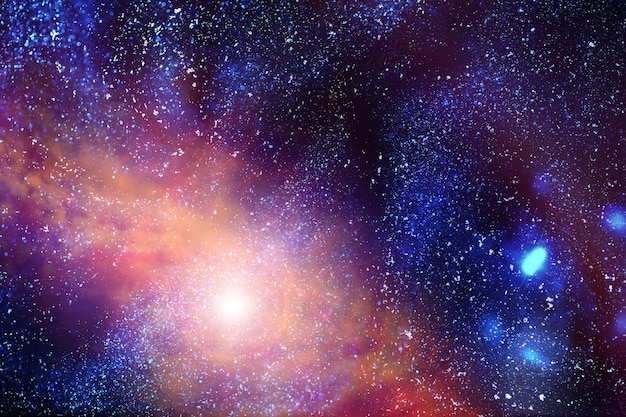Photo photographie astronomique de l'univers dans une galaxie lointaine avec des nébuleuses et des étoiles