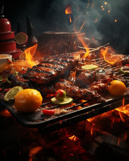 Photo la photographie de barbecue de restaurant à haute résolution