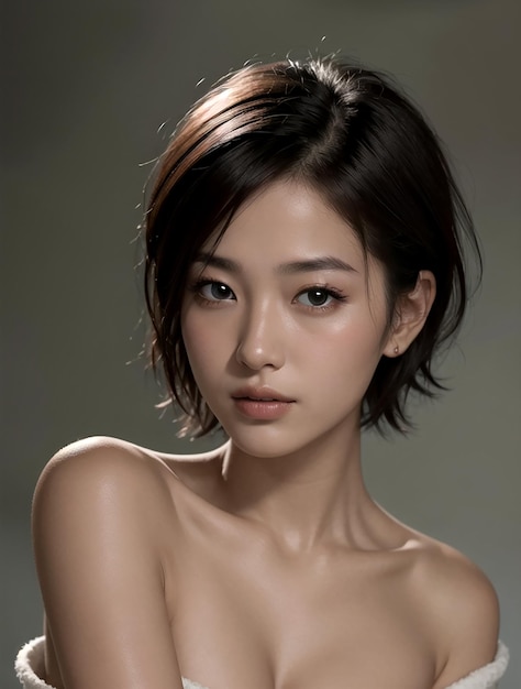 Photographie de belle fille asiatique
