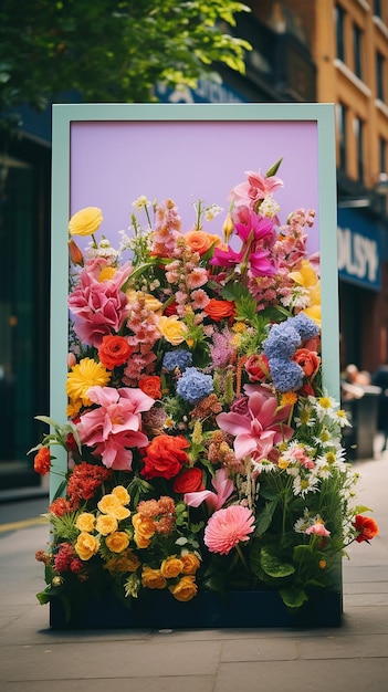 Photo une photographie brutale réaliste d'une affiche blanche à londres