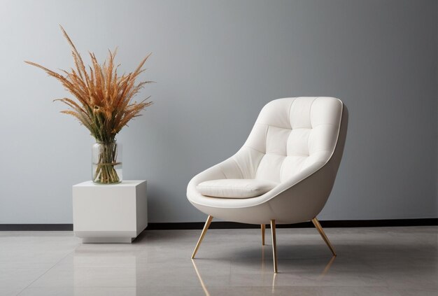 Photo photographie de chaise moderne avec un fond moderne avec une combinaison de couleurs moderne