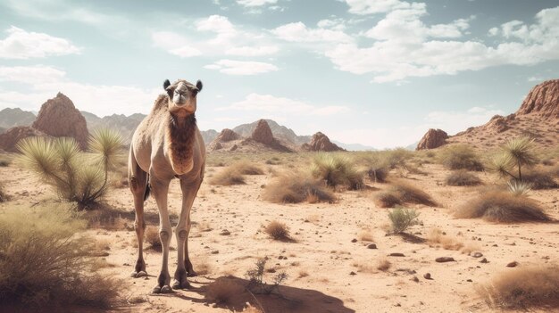 photographie de chameau dans un désert