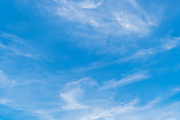 Photographie claire du ciel bleu bébé avec des nuages blancs étendus