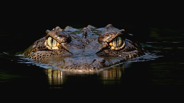 Photo une photographie de crocodile