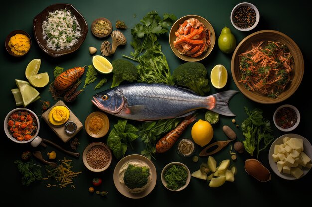 Photographie culinaire de composition alimentaire brésilienne