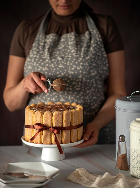 Photographie culinaire de gâteau