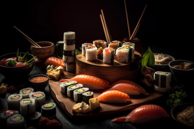 Photographie culinaire de sushis