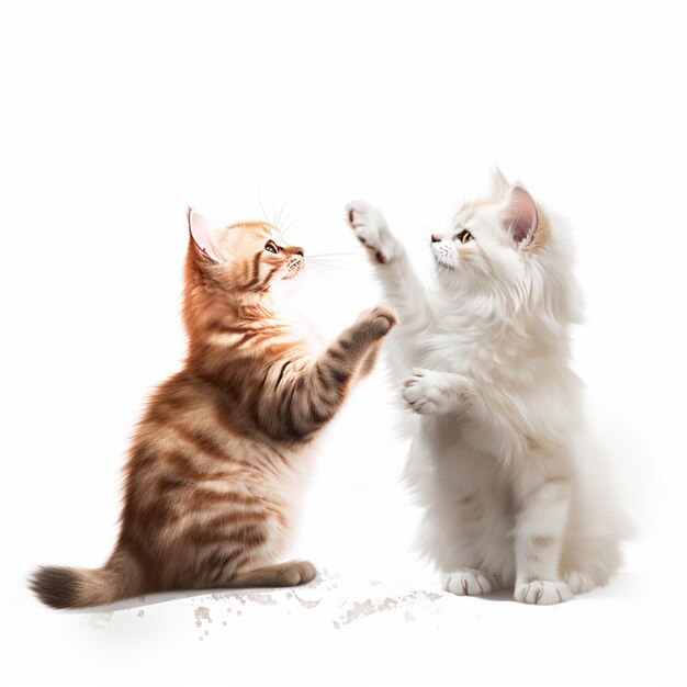 Une photographie de deux chats mignons