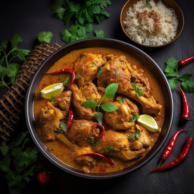 La photographie du curry de poulet