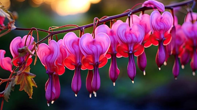 Photographie du dendarium des fleurs de magenta