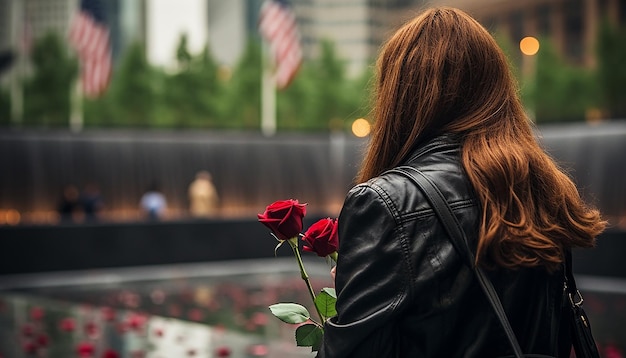 Photographie du jour du souvenir du 911 Tristesse et envie 11 septembre Patriot Day Séance photo émotionnelle