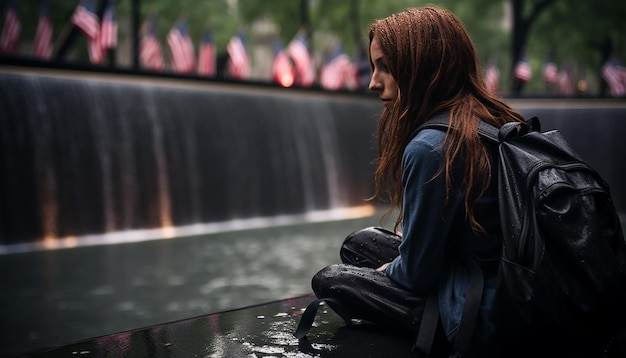 Photographie du jour du souvenir du 911 Tristesse et envie 11 septembre Patriot Day Séance photo émotionnelle