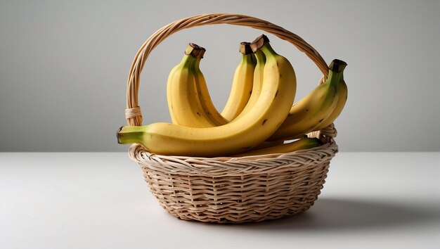 photographie du produit du fruit de la banane dans le panier