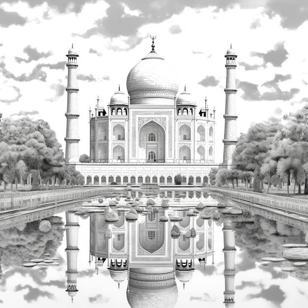 photographie du Taj Mahal