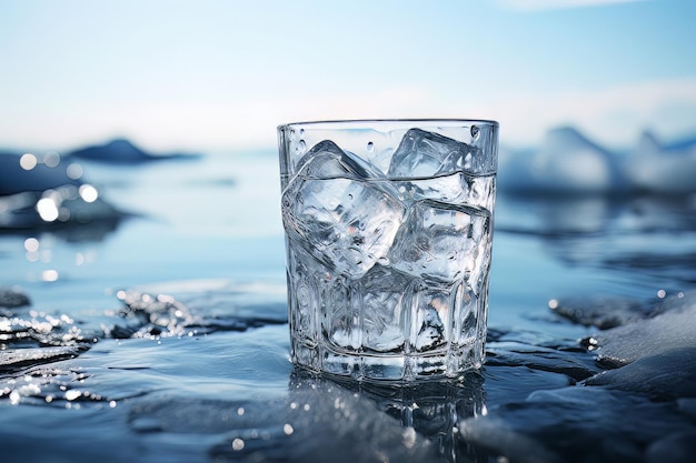 Photographie d'eau glacée d'eau d'hiver pure