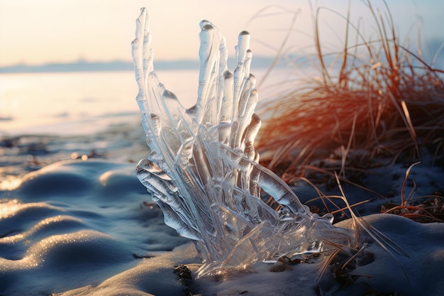 Photographie d'eau glacée immaculée